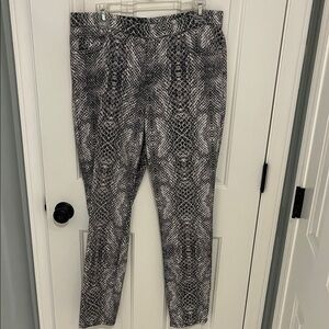 Boston Proper Blue Snakeskin Print Jeans